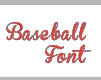 Baseball Monogram Alphabet font SVG DXF Cut Files Instant Download