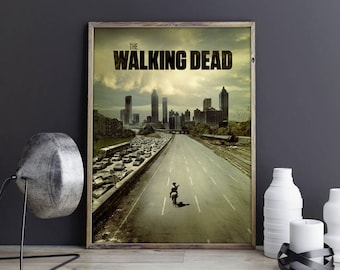 Walking Dead Art Walking Dead Decor Walking Dead Poster Walking Dead Photo Walking Dead Print Zombie Apocalypse Rick Grimes Horror Drama