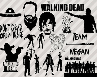 The walking dead Svg, Negan svg, decal designs, Printable the walking dead png clipart files, the walking dead vector, eps, dfx, negan daryl