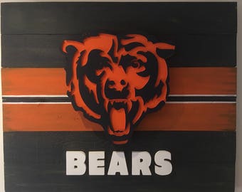 Chicago Bears Custom 3D Wood Sign