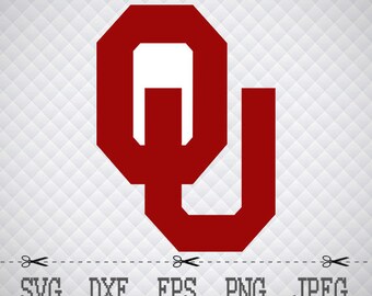 Oklahoma Sooners Logo SVG DXF EPS Png Digital Cut Vector Files for Silhouette Studio Cricut Design Space Cameo & Cricut Explore Vinyl Decal