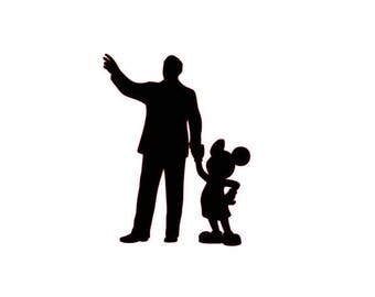 Walt and Mickey Vinyl Decal Sticker Disney World Disneyland Partners Walt Disney Mouse Car Wall iPad Tablet Computer Sticker Outdoor Indoor