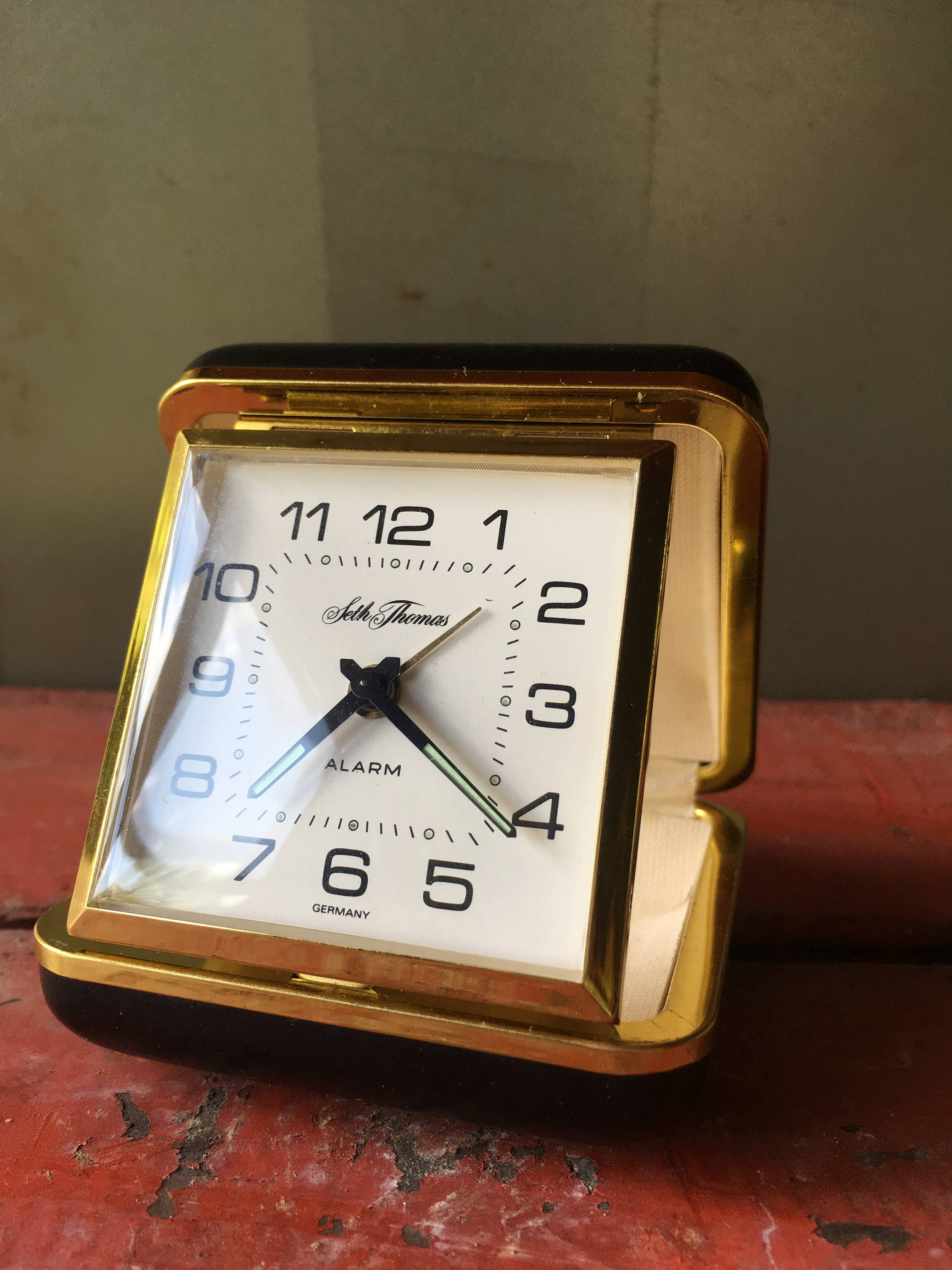 Vintage Black Alarm Clock by Seth Thomas 1950s Made in