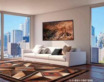 Modern Rug,Cowhide & kilim Rug Handmade1-1-931-150*200