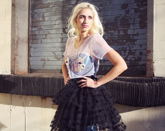 New York Couture *Limited Edition* Sheer UNICORN Crop Top (LAST ONE left!!!!!)
