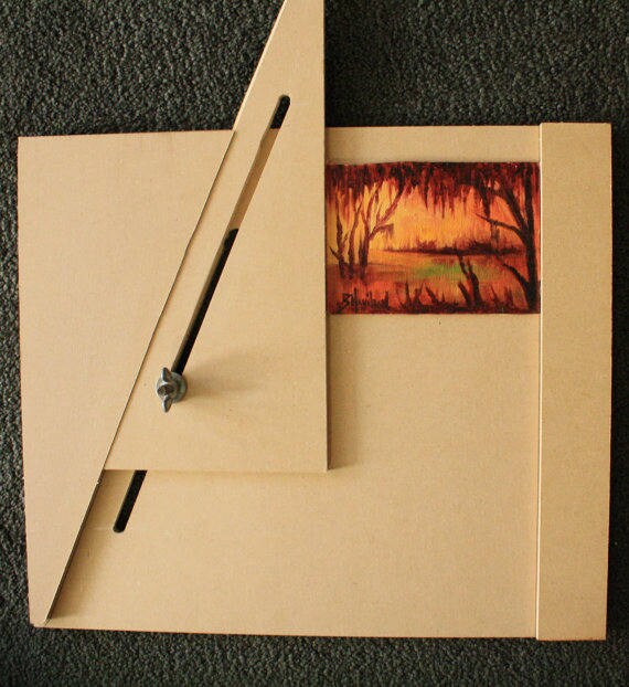 Canvas Panel Holder with Slider, holds tiny canvas,BarbsgardenBarbara