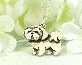 Shih Tzu Pendant Puppy Dog Necklace Bailey - Chinese Lion Dog Necklace - Small Dog Pendant -Shih Tzu Necklace -Shih Tzu Gift -Dog Lover Gift