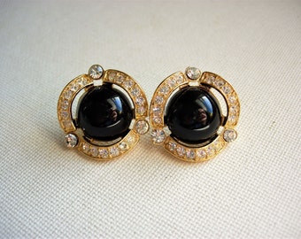 Lovely Vintage Rhinestone Accented Earrings