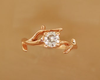 Twigging Elegance, engagement ring,alternative engagement ring,twig ring,twig engagement ring,branch and,twig band