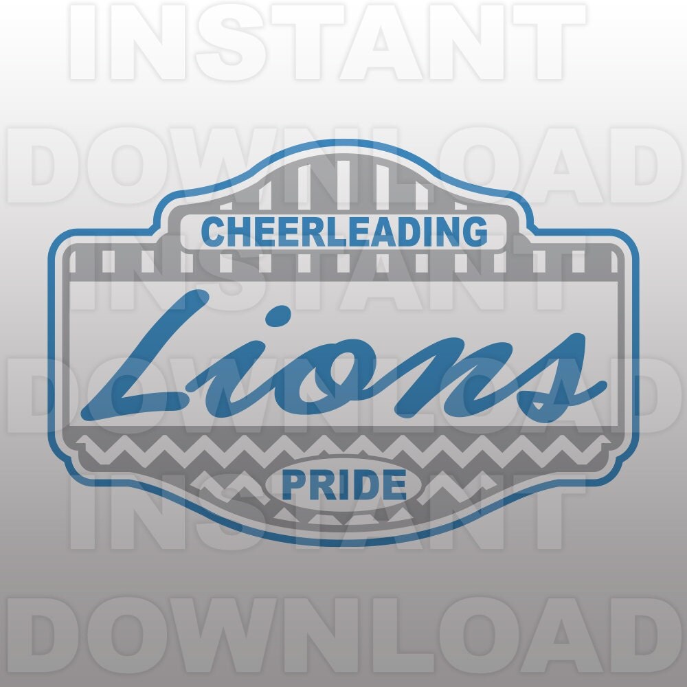 Lions Pride Cheerleading Vector Art SVG FileINSTANT