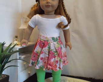 Ring Around the Rosy Skirt & Leggings--Fits 18 Doll LIKE American GIrl