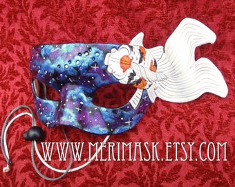 READY TO SHIP Japanese Goldfish Leather Mask...masquerade koi fish cosplay costume mardi gras halloween burning man