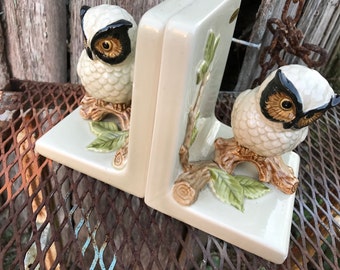 Vintage Otagirl 1979 Owl Bookends Marked Japan