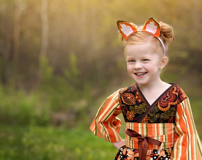 Woodland Creatures Birthday Party - Little Girls Outfit - Toddler Girl Birthday - Kitsune - Little Fox - Boutique Outfit - sizes 2t to 7 yrs