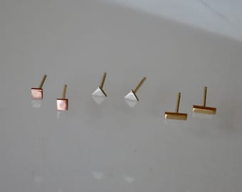 30pcs-S005 jewelry Gold Silver Pink gold 8 Tiny Infinity Stud Earrings