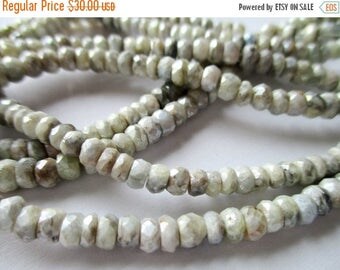SALE Mystic Silverite faceted rondelle- 4mm- 7.5 inch