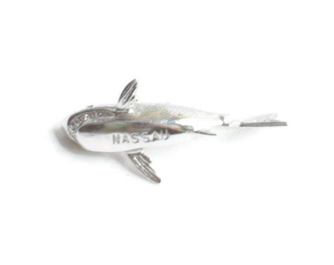 Sterling Silver Shark Charm Souvenir Nassau Bahamas Vintage