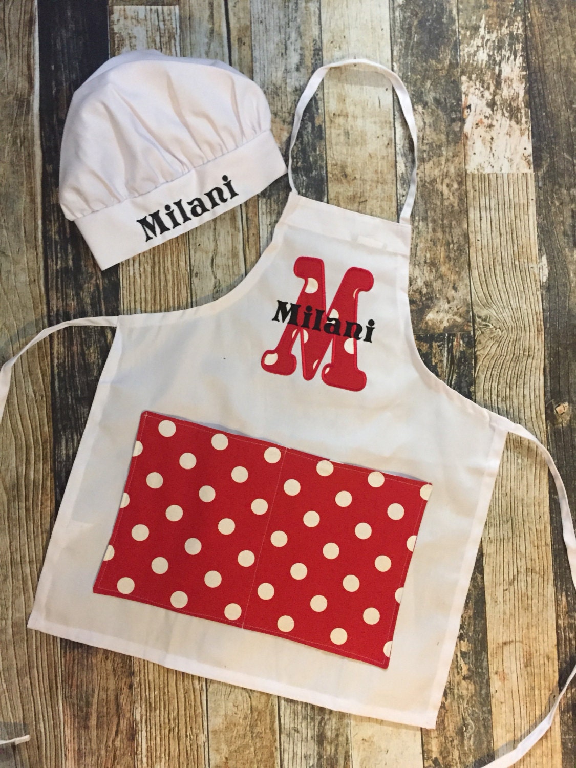 Personalized Child's Apron and Chef Hat Set Choose Your