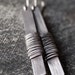 Industrial and funky extra long rectangle silver wire wrapped earrings