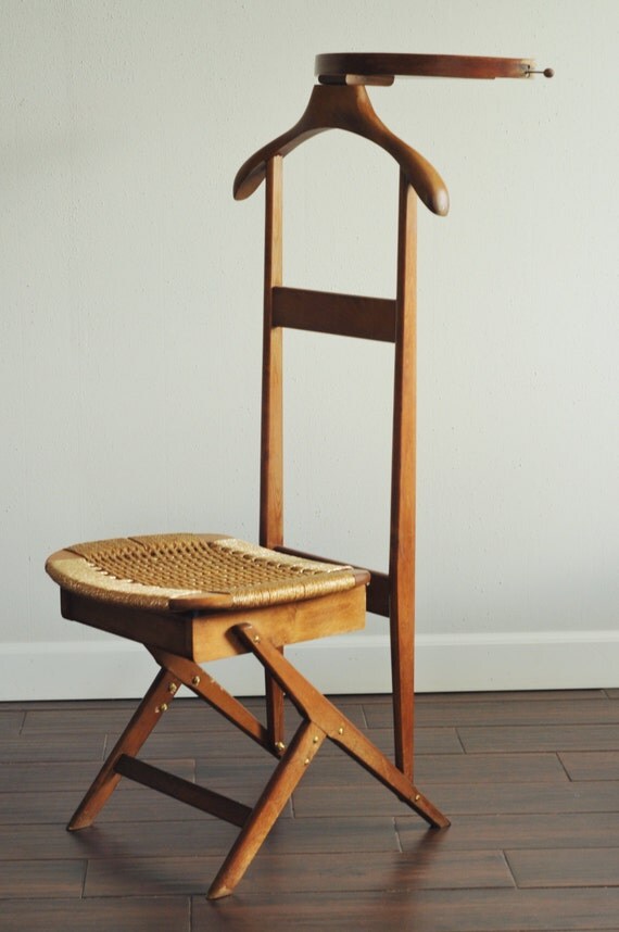 Italian Woven Gentleman's Valet Chair Ico Parisi