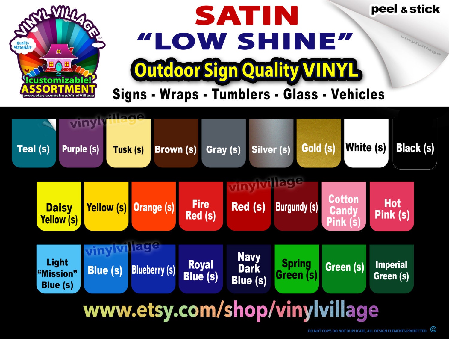5 pack 6x5 feet Adhesive Backed Vinyl outdoor sign