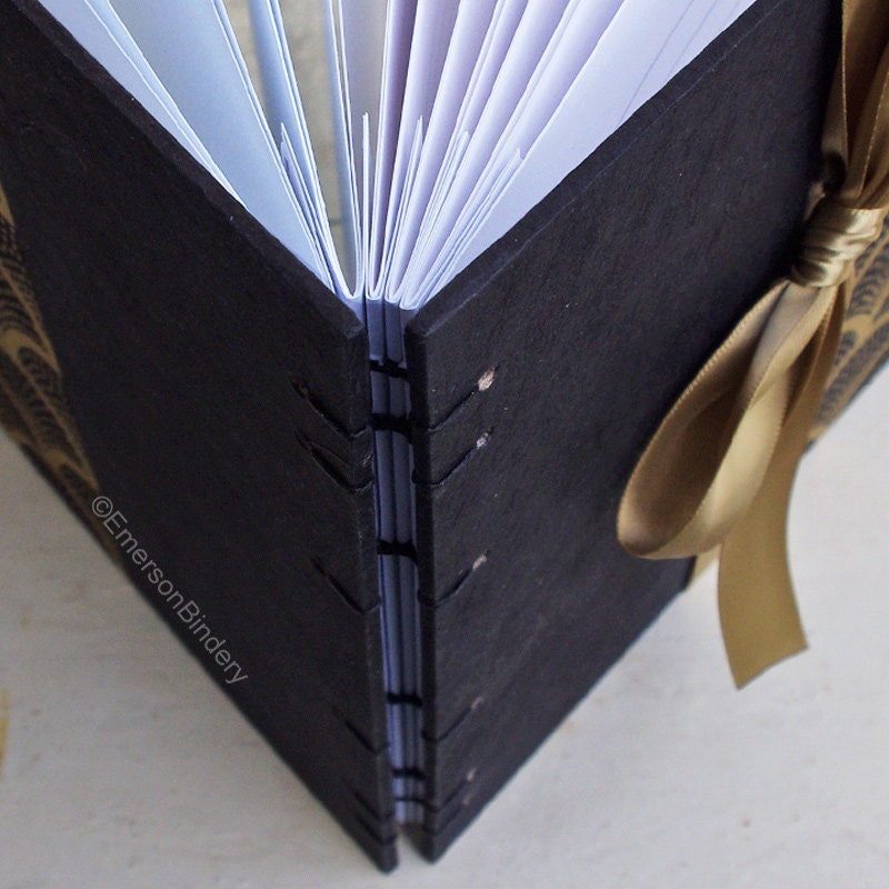 Wedding Guest Book Art Deco in Black and Gold MADE upon