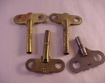 Brass and Silver Clock Keys