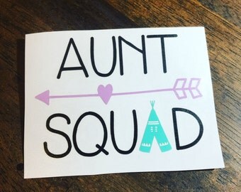 Yeti Tumbler Decals, Decals for yeti cups, Aunt squad Decal, Womens Yeti decals, Car window decal, Car Vinyl decal, Gifts for aunt, tribal