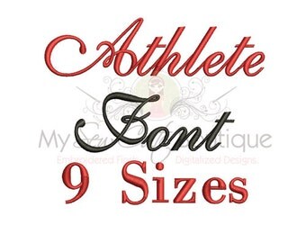 PES Embroidery Fonts - Machine Designs Monogram Letters for BX - 9 Sizes - Instant Download