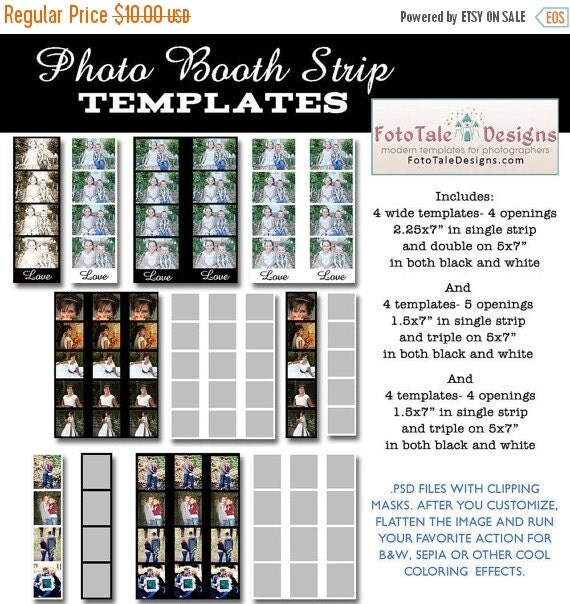 darkroom photo booth strip template