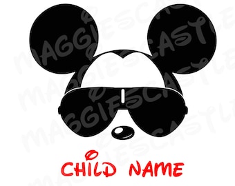 VINYL DecaL - DIY Iron On - Mickey with Sunglasses