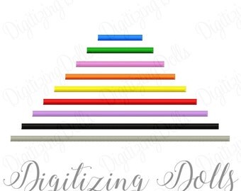 Satin Stitch 3mm Single Line Machine Embroidery Design Digital File 1 1.5 2 2.5 3 3.5 4 4.5 5 inch INSTANT DOWNLOAD