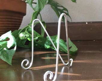 15 pk Large SILVER MINI Holders Easel Stand for 5" x 7"Table Number Holders Photo Place Card Business Card Holder Wire Stands