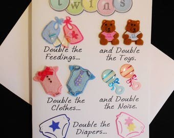 Double Your Joys Twins Greeting Card