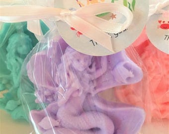 Mermaid Soap Favors: Mermaid theme, Little Mermaid, Baby Shower Favors, Birthday Favors, Baby Sprinkle Favors, Mermaid Soap, Mermaid