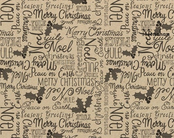 Merry Christmas Wrapping Paper - SPS1387 Christmas - Gift Wrap - Kraft Wrap - Kraft Wrap - Scrapbooking - Party Supply