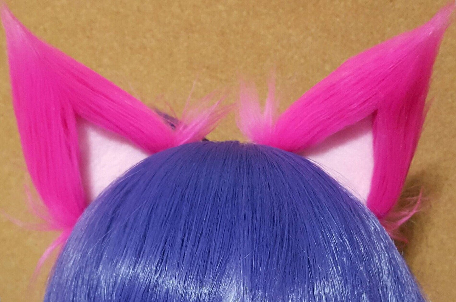 Hot Pink and Pale Pink Clip on Cat Ears