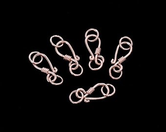 5 of 925 Sterling Silver Rose Gold Vermeil Style Clasps 11mm. :pg0294