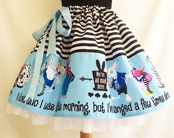 Alice In Wonderland clothing, Costume, Skirt, Full Skirt, Cosplay, By Rooby Lane