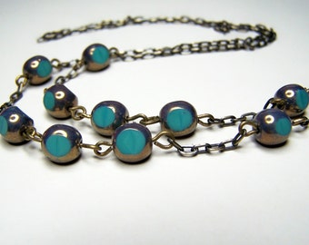 Turquoise Color, Eyeglasses Holder, Beaded Eyeglass Chain, Eyeglasses Necklace by Eyewearglamour