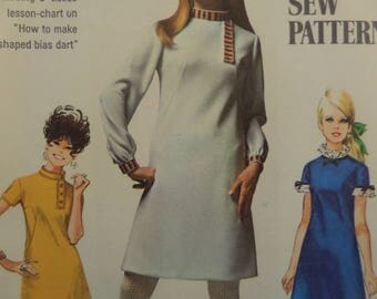 GO GO DRESS Pattern • Simplicity 7737 • Miss 16 • 60s Dart Fit Dress • A-Line Dress • Sewing Patterns • Vintage Patterns • WhiletheCatNaps