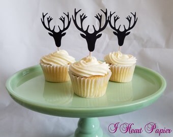 Deer Antler Cupcake Toppers