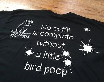 bird poop identification t shirt