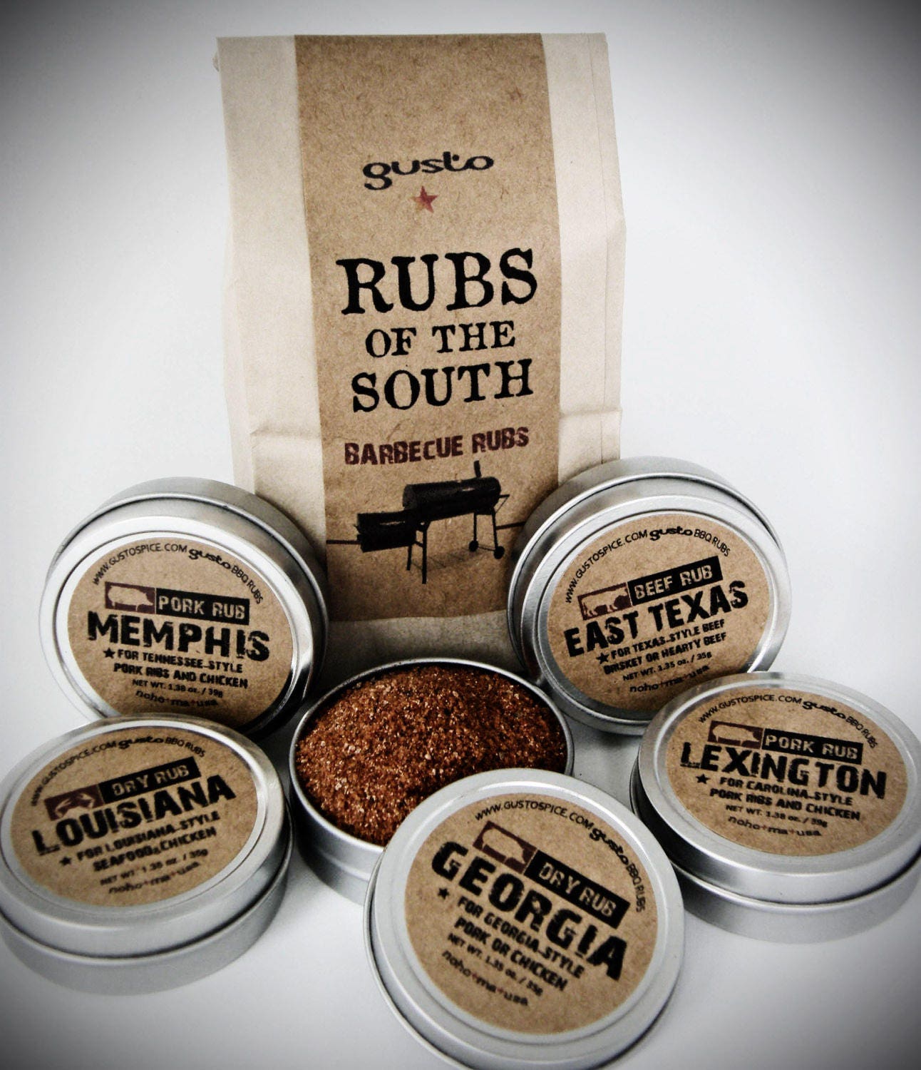 Gusto's RUBS of the SOUTH Excellent Barbecue Gift Set