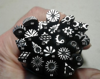 Handmade Metal Stamps, jewelry stamp, jewelry making tools, metal stamping tools, leather stamp, metal punch, tribal jewelry