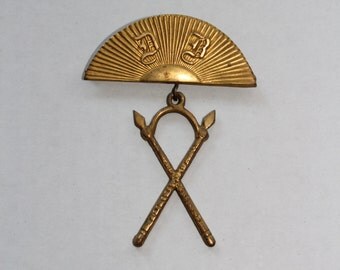Antique Odd Fellows Lodge Officer Badge Masonic Pin