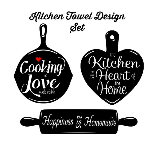 Download SVG Kitchen Towel Design Set Home Decor 3 SVG Set