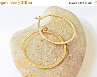 The Small Black Hoop Earrings in Platinum (Pierced)