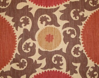 Decorative Pillow Cover- Cushion Cover - Pillow Cases - Fahri In Clove - Suzani - Red - Rust - Warm Brown - Tan -