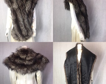 1930s silver fox stole